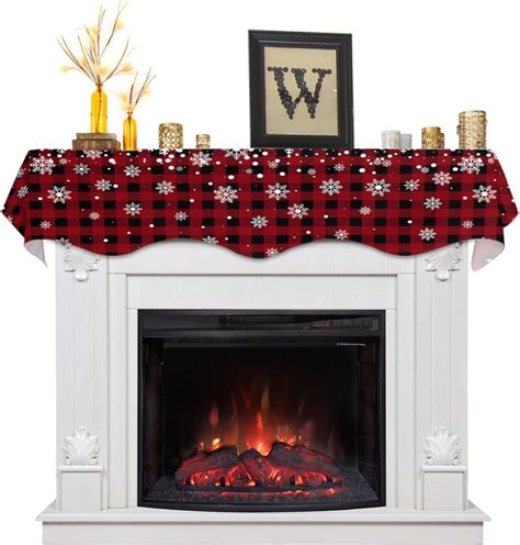 christmas fireplace scarf|christmas mantle scarf buffalo.